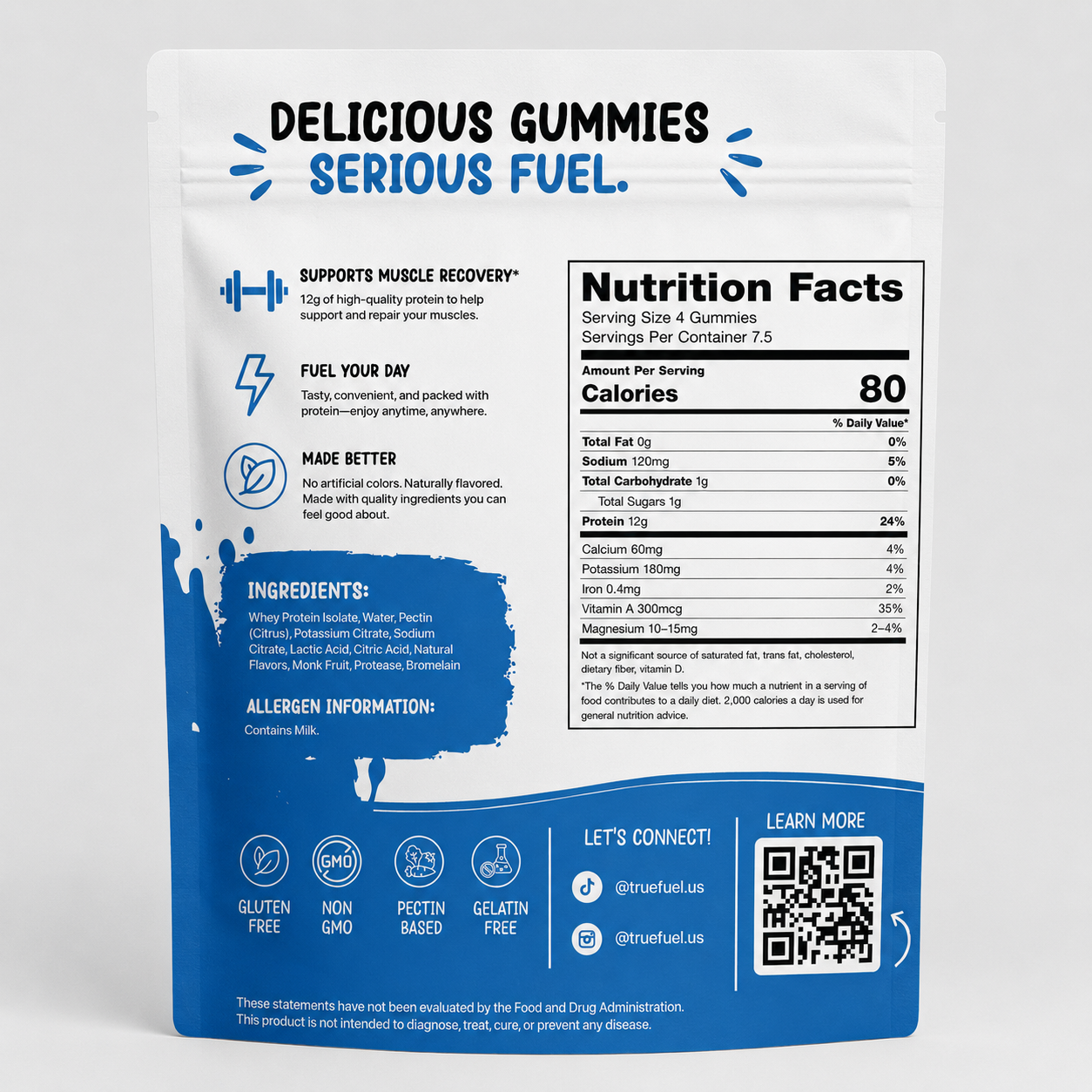 True Fuel Blueberry Protein Gummies