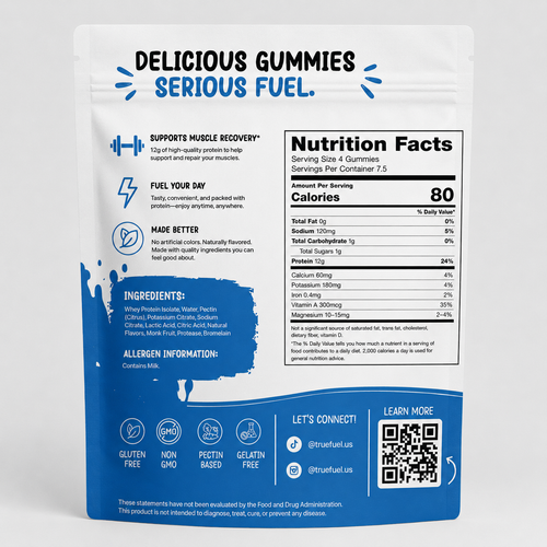 True Fuel Blueberry Protein Gummies