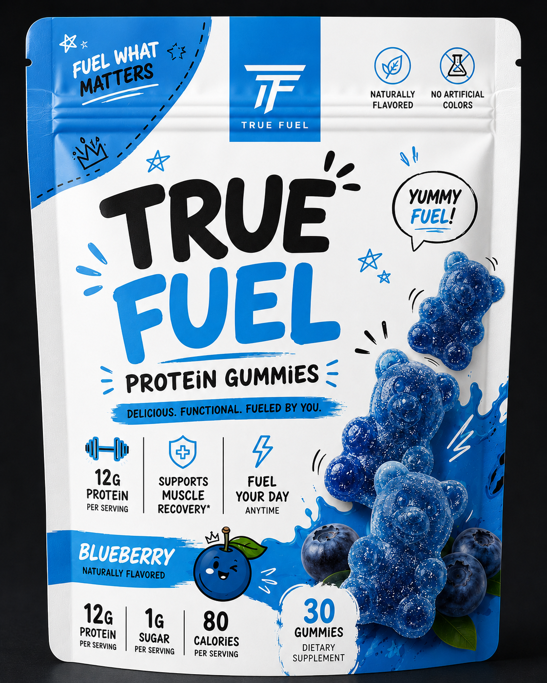 True Fuel Blueberry Protein Gummies