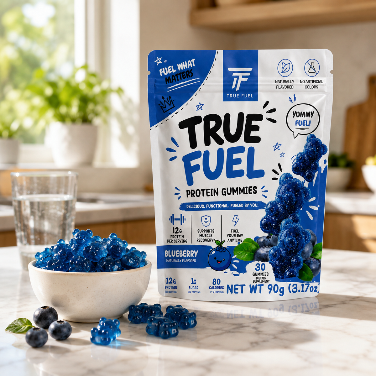 True Fuel Blueberry Protein Gummies