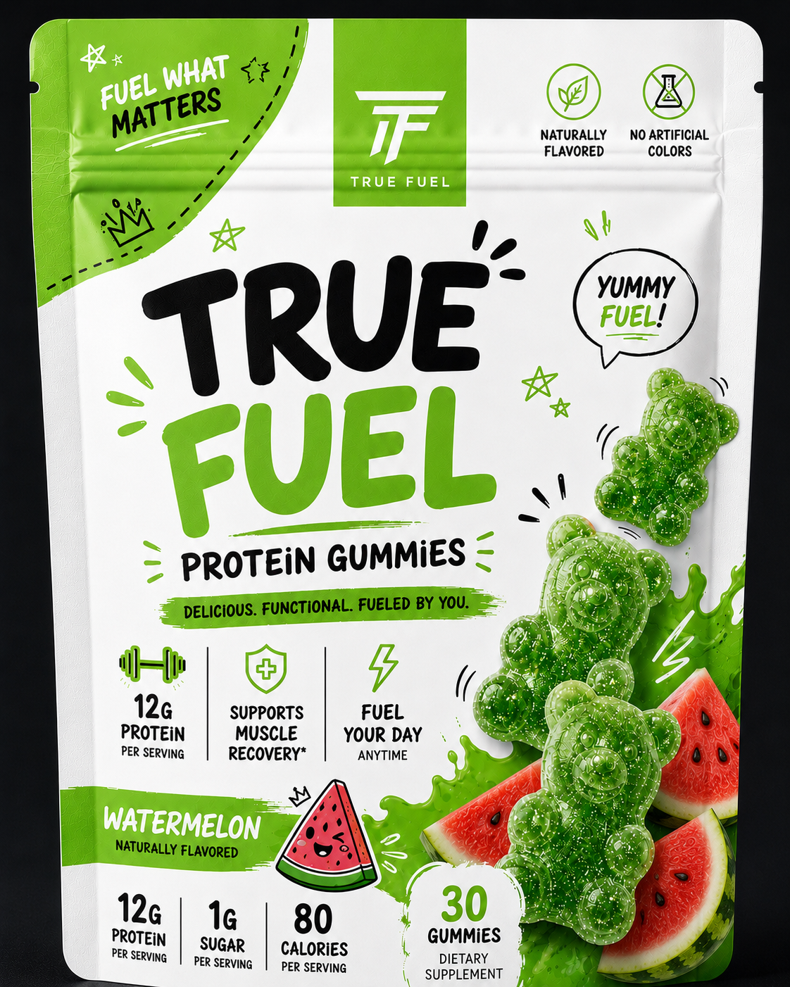 True Fuel Watermelon Protein Gummies